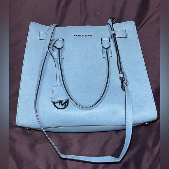 Light Denim Blue Michael Kors Large Tote Bag - Picture 1 of 7